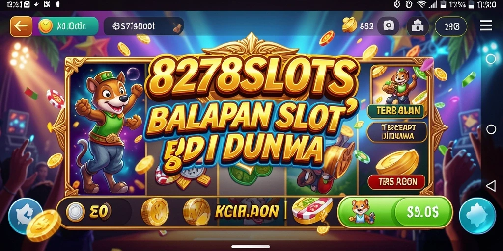 Screenshot 8278SLOTS menampilkan aksi balapan yang seru dan penuh warna.