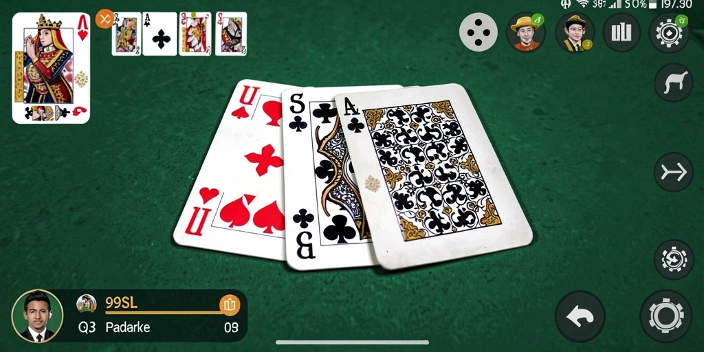 Tampilan gameplay seru dari 99SL, permainan Gaple yang menarik.
