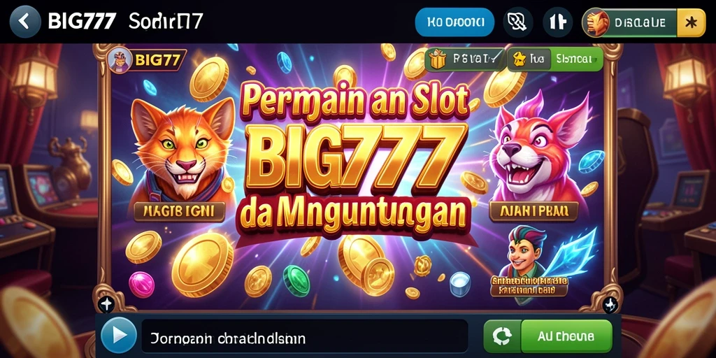 Tampilan dalam permainan Slot BIG777 dengan grafis menarik.