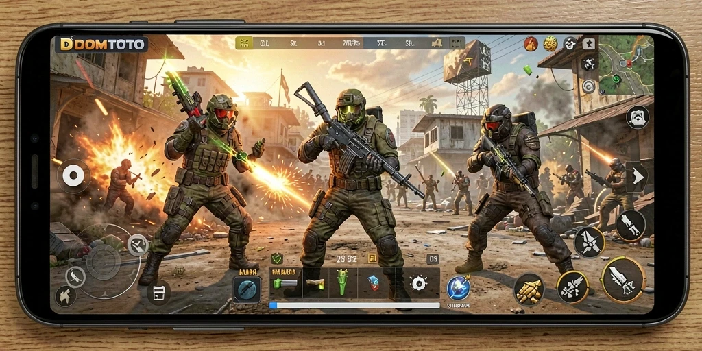 Tangkap momen seru dalam pertandingan Battle Royale DOMTOTO.