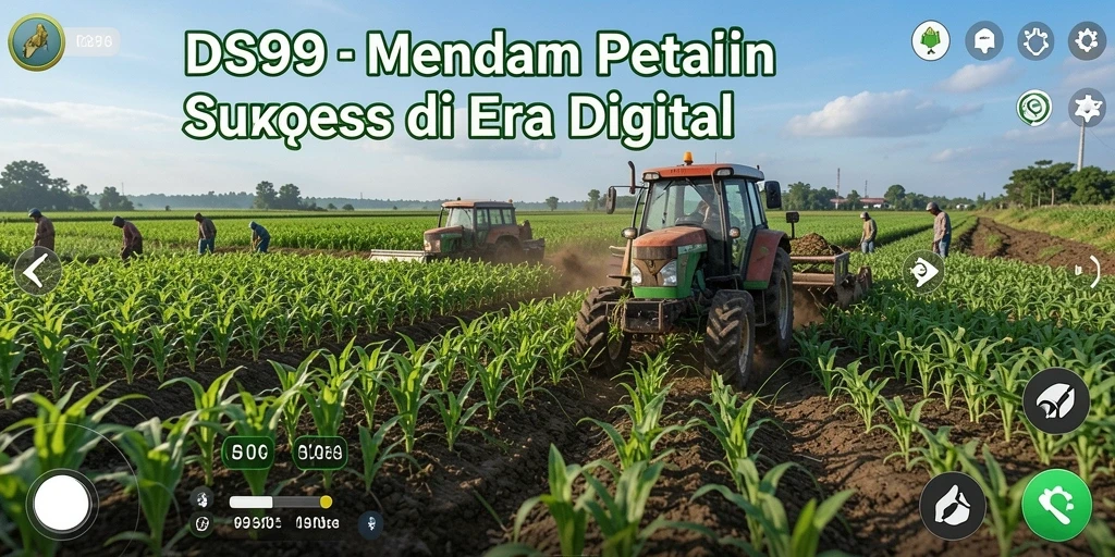 Tampilan gameplay DS99 yang penuh warna dan menarik di ladang virtual.