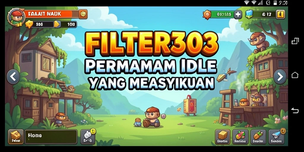 Screenshot gameplay FILTER303 menampilkan pengalaman bermain Idle yang menarik.