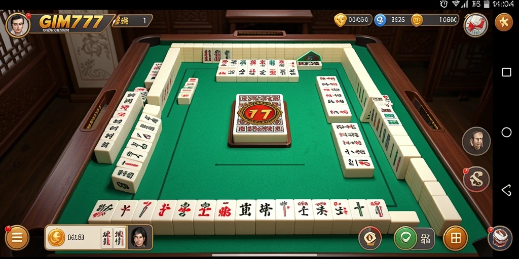 Screenshot gameplay GIM777 menampilkan keseruan bermain Mahjong.