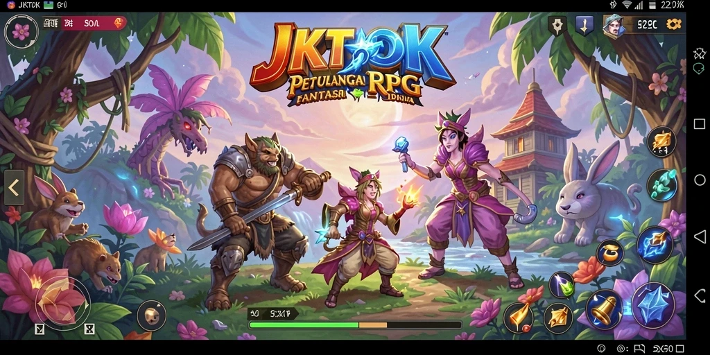 Tangkapan layar gameplay RPG penuh aksi di JKTOK.