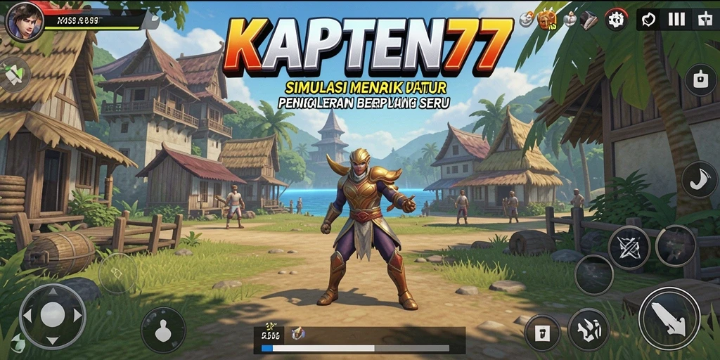 Tampilan gameplay KAPTEN77 yang menakjubkan dan interaktif.