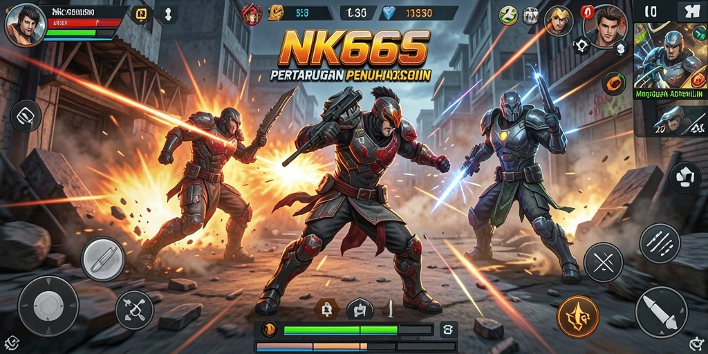 Cuplikan gameplay NK666 yang penuh aksi dan pertarungan seru.