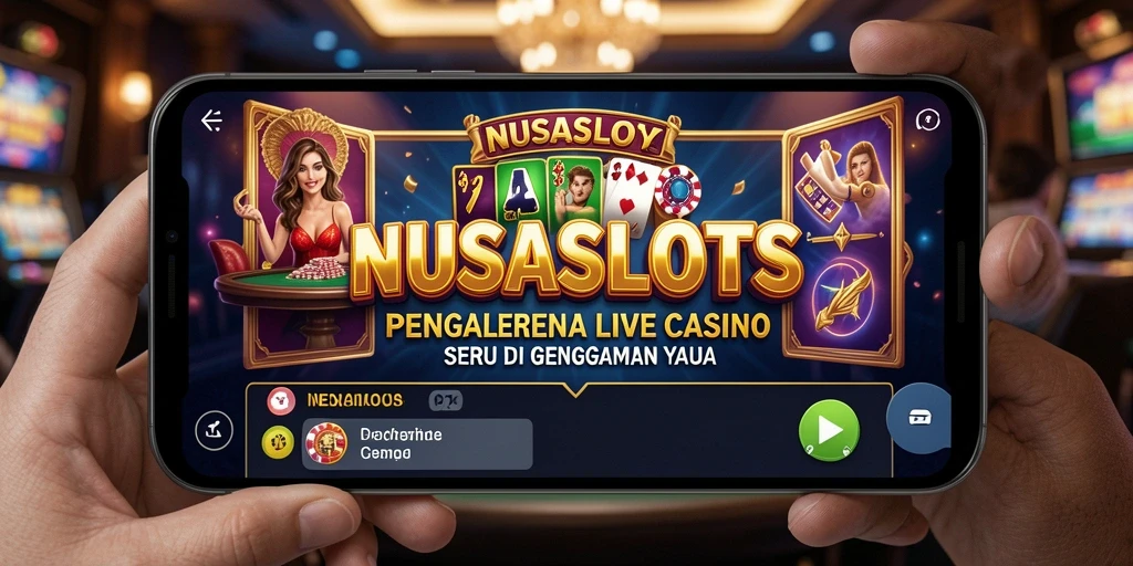 Tampilan gameplay NUSASLOTS yang memukau dengan dealer langsung.