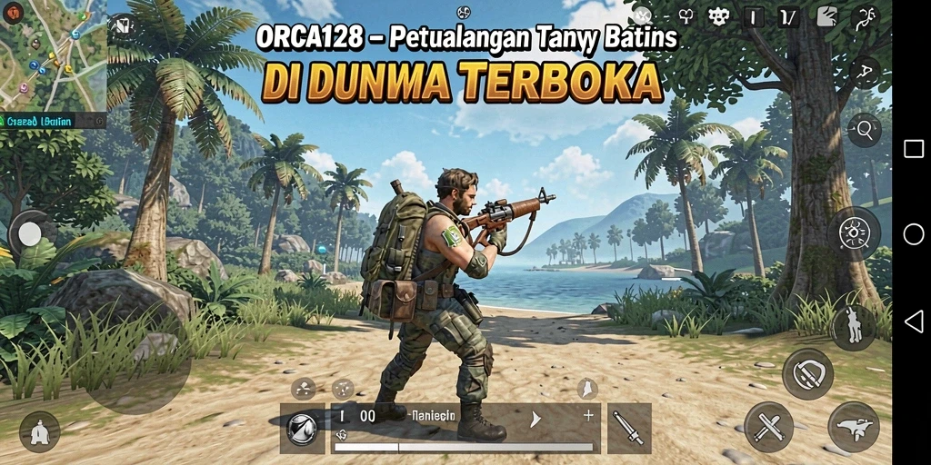 Gameplay ORCA128 yang mendebarkan di dunia terbuka.