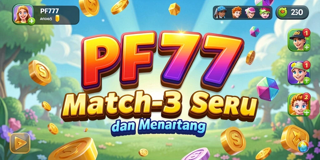 Tampilan gameplay PF777 yang seru dalam permainan Match-3.