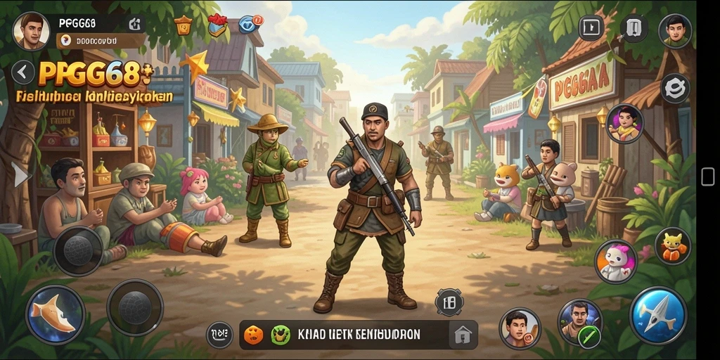 Tampak layar gameplay PGG68 yang memukau dan imersif.