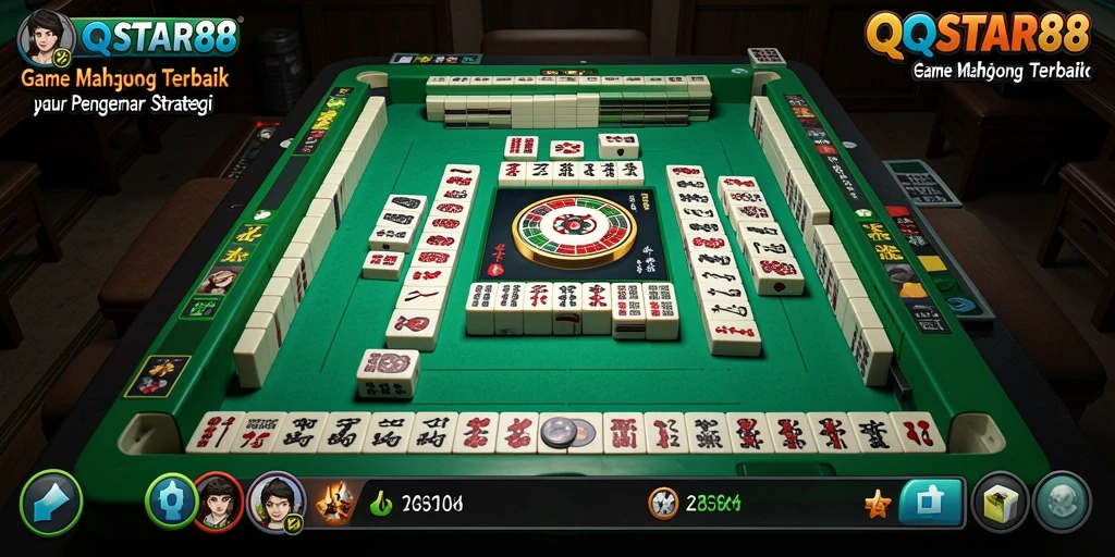 Screenshot gameplay QQSTAR88 yang menampilkan serunya bermain Mahjong.