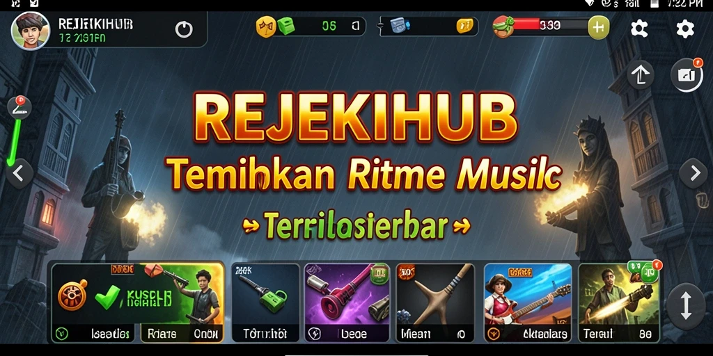 Tampilan seru gameplay musik di REJEKIHUB.
