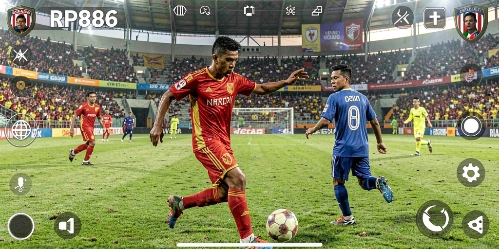 Tampilan gameplay RP886 yang mendebarkan dan penuh aksi.