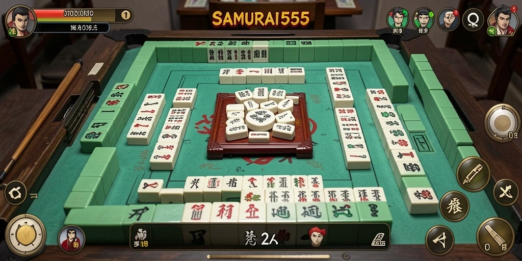 Screenshot dari gameplay SAMURAI555 menunjukkan keseruan permainan Mahjong.