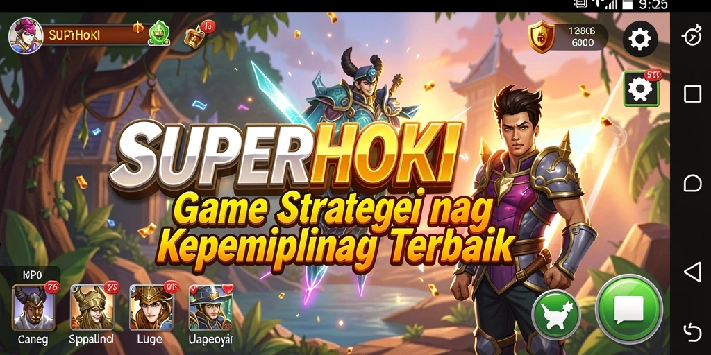 Tampilan grafis menarik dari gameplay SUPERHOKI yang mendebarkan.