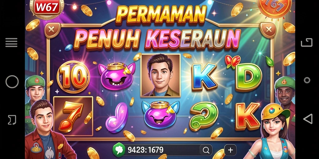 Tampilan gameplay W67 yang menegangkan dan seru.