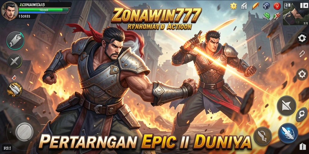Screenshot gameplay ZONAWIN777 menampilkan aksi seru para karakter.